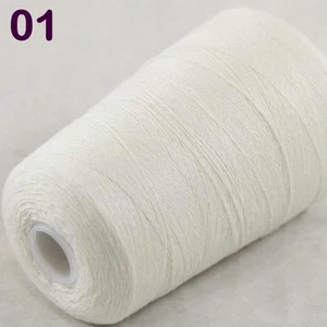 Lot of 1 cone 100g Luxurious Mongolian Pure Cashmere Knitting Yarn White 01 - Picture 1 of 20