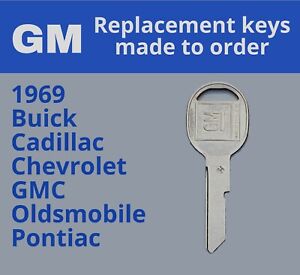 1969 GMC Chevy Pontiac Buick Cadillac Oldsmobile Made to Order Key 2L00-3L99