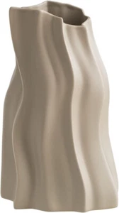 Irregular Crinkle Vase, Wabi-sabi Style Wrinkle Ornament Créme Glaze - Picture 1 of 9