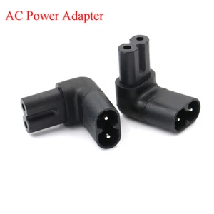 1Pc IEC 320 C7-C8 90 degree up down angled right angle AC power adapter D-DB - Picture 1 of 8