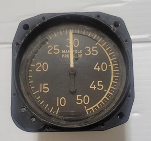 Vintage Aviation Manifold Pressure Gauge Manning Maxwell and Moore - Bild 1 von 3