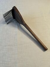 Collectible Wool Comb with Metal Teeth and Long Hardwood Handle , Wool Carder
