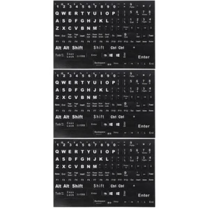  3 Sheets Tastaturaufkleber Computer Computertastaturaufkleber Buchstaben - Bild 1 von 12