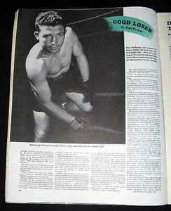 BOXING 1942 FREDDIE RED COCHRANE 25-LOSS WELTERWEIGHT CHAMPION MILITARY TRAINER - Picture 1 of 1
