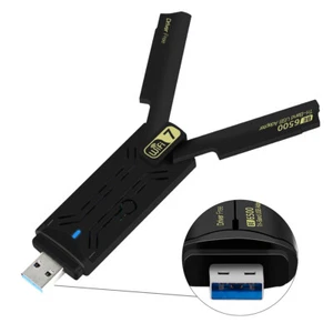 USB3.0 WiFi 7 Tarjetas Dongles Tri-Band BE6500 Unidad Libre 8912AU USB Adaptador de Red - Imagen 1 de 8