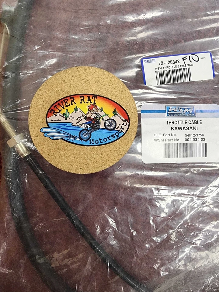 FOR KAWASAKI JET SKI THROTTLE CABLE JT 900 1100 54012-3756 002-034-02 72-20342 - Image 1 of 1