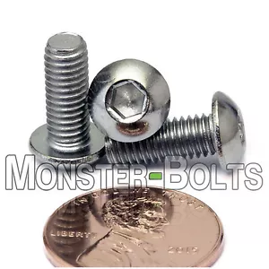 (10) #10-32 x 1/2" Stainless Steel Button Head Socket Cap Screws, US Fine Thread - Picture 1 of 3