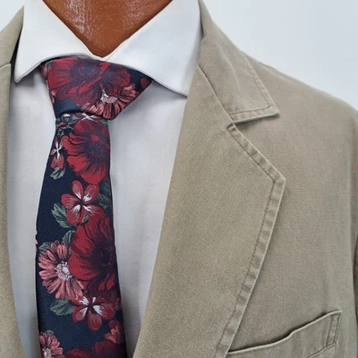 LL Bean Blazer Mens 40R Khaki Cotton Unstructured Sport Coat Pockets Casual - Image 1 of 4