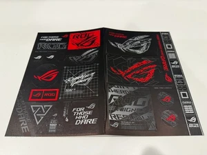 ASUS ROG Republic of Gamers Metallic Vinyl Sticker Decal Sheet - Picture 1 of 2