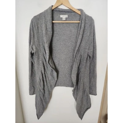 Cárdigan Kenar 100% Cachemira Gris Abierto Suéter Asimétrico Mediano M Foto 1 de 3