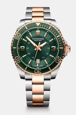 Victorinox Maverick Large Quartz Green Dial Two Tone Steel Men's Watch 242008 - Image 1 of 4