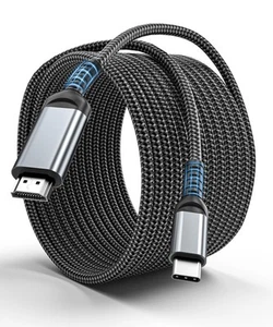 USB C to HDMI 15 Feet Cable 4K, Anti-Interference Gold-Plated Plugs, Aluminum... - Picture 1 of 7