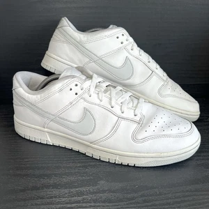 Nike Men’s Dunk Low Retro Sneaker Sz 11 Pure Platinum White Leather DV0831 101 - Picture 1 of 8