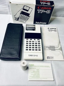 Canon TP-8 HANDFLÄCHENDRUCKER TASCHENRECHNER MIT NACHFÜLLROLLE & HANDBUCH NEU GEÖFFNETE BOX - Bild 1 von 9