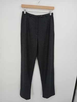 Pantalones de vestir Agnona gris lana cachemir talla 42 6 business tiro alto entrepierna 31" de alto Foto 1 de 4