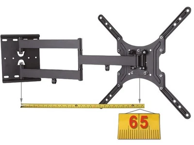 TV Wandhalterung Schwenkbar Neigbar 32 40 43 48 50 52 53 55 60 65 Zoll bis 45 kg - Bild 1 von 4