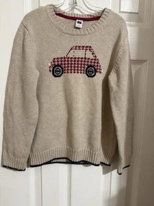 Janie and Jack Houndstooth Car Sweater - Boys Size 6 - Picture 1 of 9