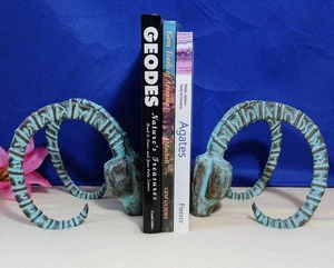 Vintage DOLBI CASHIER Ibex Gazelle Antelope~SOLID BRASS Bookends~ITALY~Dazzling! - Picture 1 of 8