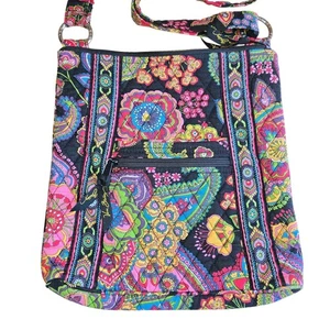 Symphony in Hue Vera Bradley Paisley Floral Crossbody Triple Hipster Boho - Bild 1 von 8