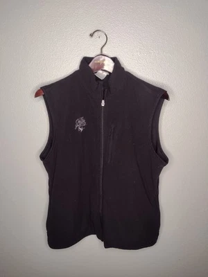 Nike Golf Mujer Chaleco de Vellón Grande Negro Cremallera Oregon Golf Club Athleisure B10 Foto 1 de 4