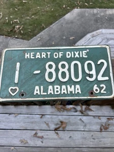 Alabama Nummernschild 1962 Jefferson County 1-88092 Original - Bild 1 von 6