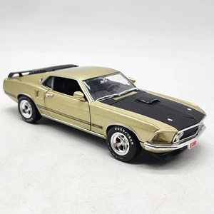 Johnny Lightning 1:24 1969 Ford Mustang Mach 1 Diecast Gold Black Loose - Picture 1 of 13