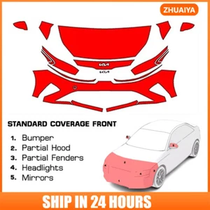 8.5Mil PreCut Paint Protection Film Clear Bra PPF Kit For KIA Forte 5 2022-2024 - Picture 1 of 7