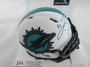 Zach Thomas Miami Dolphins Signed Autograph Lunar Eclipse Mini Helmet JSA - Picture 1 of 3