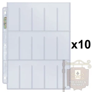 10 páginas de carpeta de álbum Ultra PRO 15 bolsillos TAMAÑO TABACO transparente - Imagen 1 de 4