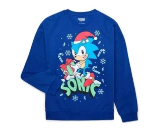 Sonic the Hedgehog Boys Holiday Graphic Print Sweatshirt M Boys Nwt - Picture 1 of 6