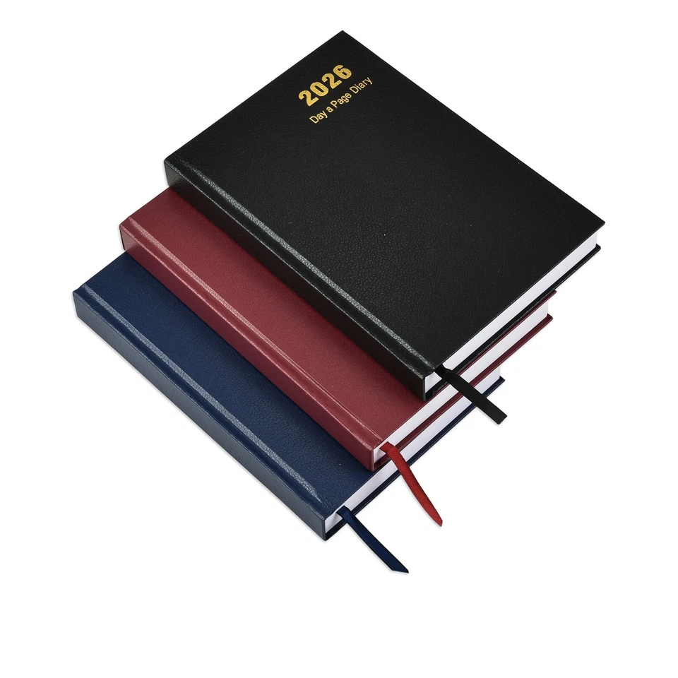2026 Diary A5 One Day to Page Hardback Cover & Ribbon Marker, Year Planner - Image 1 of 1