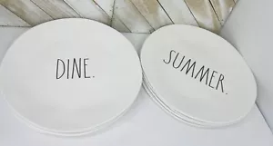Rae Dunn Dine & Summer Melamine dinner plates 2 sets of 4 - Picture 1 of 4