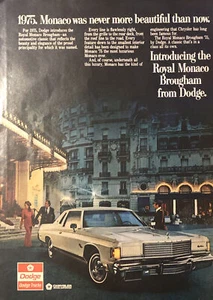 1975 Dodge Royal Monaco Brougham PRINT AD Luxury Car Most Luxurious Ever VTG 70s - Picture 1 of 5