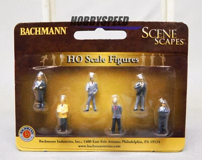 BACHMANN HO SCALE BUSINESSMEN FIGURES 6 PIECES train people BAC33112 NEW - Image 1 of 3