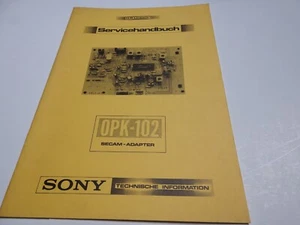 Sony Secam-Adapter OPK-102 Servicehandbuch - Picture 1 of 1
