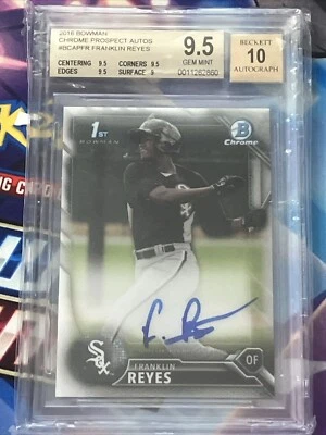 Franklin Reyes 2016 Bowman Chrome Prospect BCAPFR Auto GEM MINT BGS 9.5 WHITESOX - Image 1 of 2