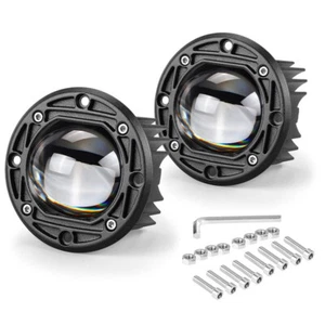 2PC 3inch Round Surface Mount Yellow White LED Work Light Pod Bumper Driving SUV - Picture 1 of 9