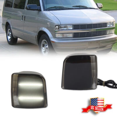 2X Smoked White LED Side Corner Lights For 1995-2005 Chevrolet Astro GMC Safari - Image 1 of 4