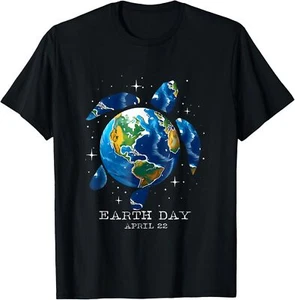 Earth Day 2025 Save Earth Sea Turtle Art Save the Planet T-Shirt - Picture 1 of 4
