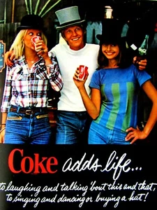 Coca Cola Vintage 1977 Buying That Hat Coke Adds Life Original Print Ad 8.5x11" - Picture 1 of 3
