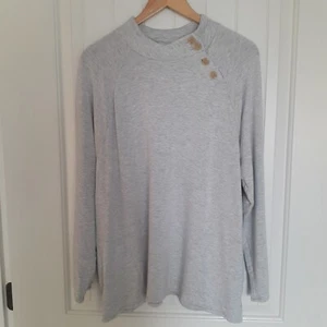 Chico's Women's CoziSoft Button-Mock Tunic Gray Size 3/Size XL/Size 16 - Picture 1 of 9