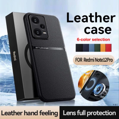 Funda de cuero magnética a prueba de golpes para teléfono Xiaomi Redmi 14C 13 Note 14 13 12 Foto 1 de 4