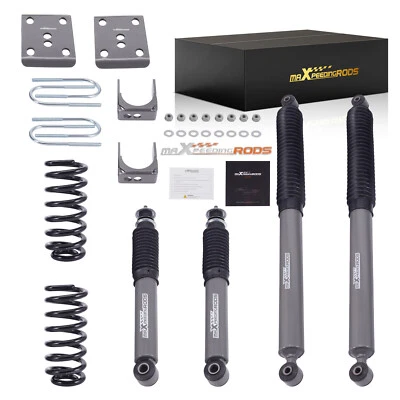 Kit de Bajada Delantero 3" Trasero 5" con Amortiguador Para Ford F100 F150 2WD 1980-1996 Foto 1 de 4