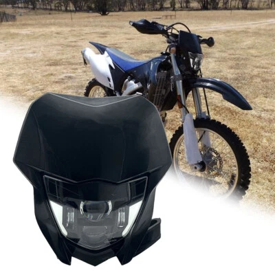 Faro con máscara para Yamaha WR450F 2019-2025 WR250F WRF 2020-2025 plástico negro Foto 1 de 4