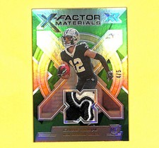 2022 Panini Xr Chris Olave 4/5 Green Logo Patch Rookie Card Saints 