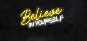 NUEVO "CREE EN TI MISMO" 32x15 LED LETRERO DE PARED OPCIONES DE COLOR Y CONTROL REMOTO LF193 - Imagen 1 de 4