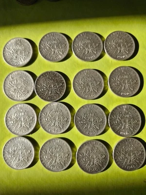 LOT DE 16 PIÈCES DE 5 FRANCS  ARGENT (16 x 1960 ) - Photo 1/2