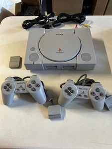 Sony PlayStation PS1 System Console + 2 Controllers Ready To Play - Picture 1 of 10