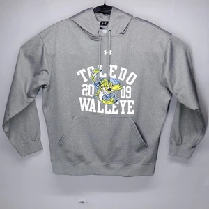 Toledo Walleye Gray Hoodie Sweatshirt Adult Large ECHL Hockey Under Armour Ohio - Picture 1 of 8