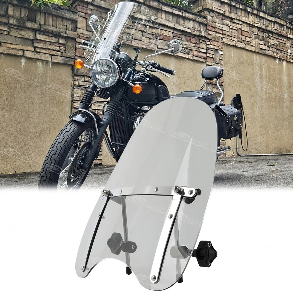 Parabrisas de humo para manillar de 19"x17" para Triumph Bonneville Speedmaster Foto 1 de 4